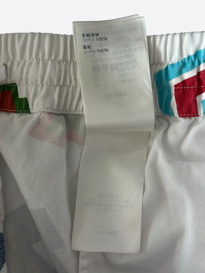 Louis Vuitton NBA White Multicolor Letter Shorts