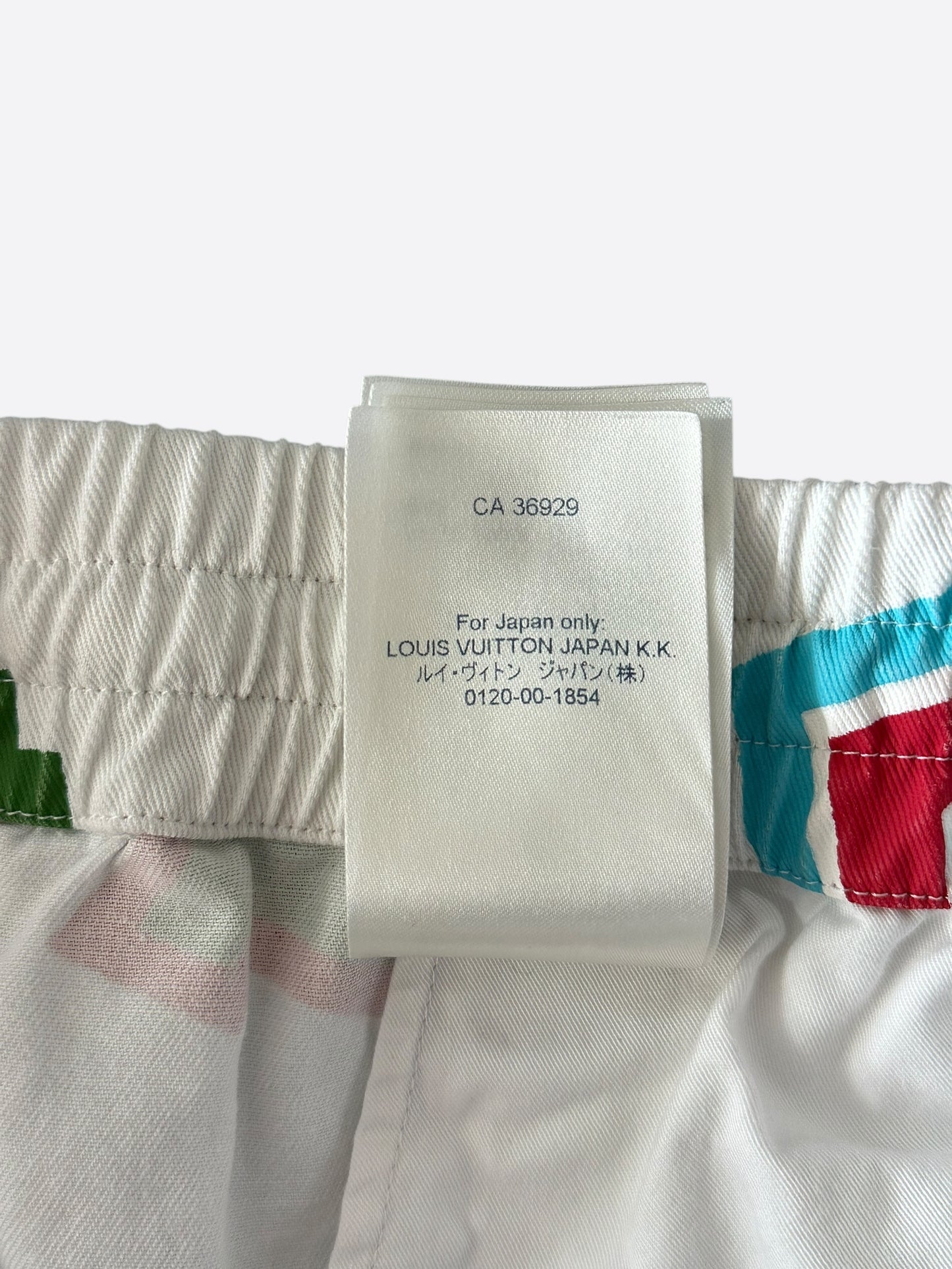 Louis Vuitton NBA White Multicolor Letter Shorts