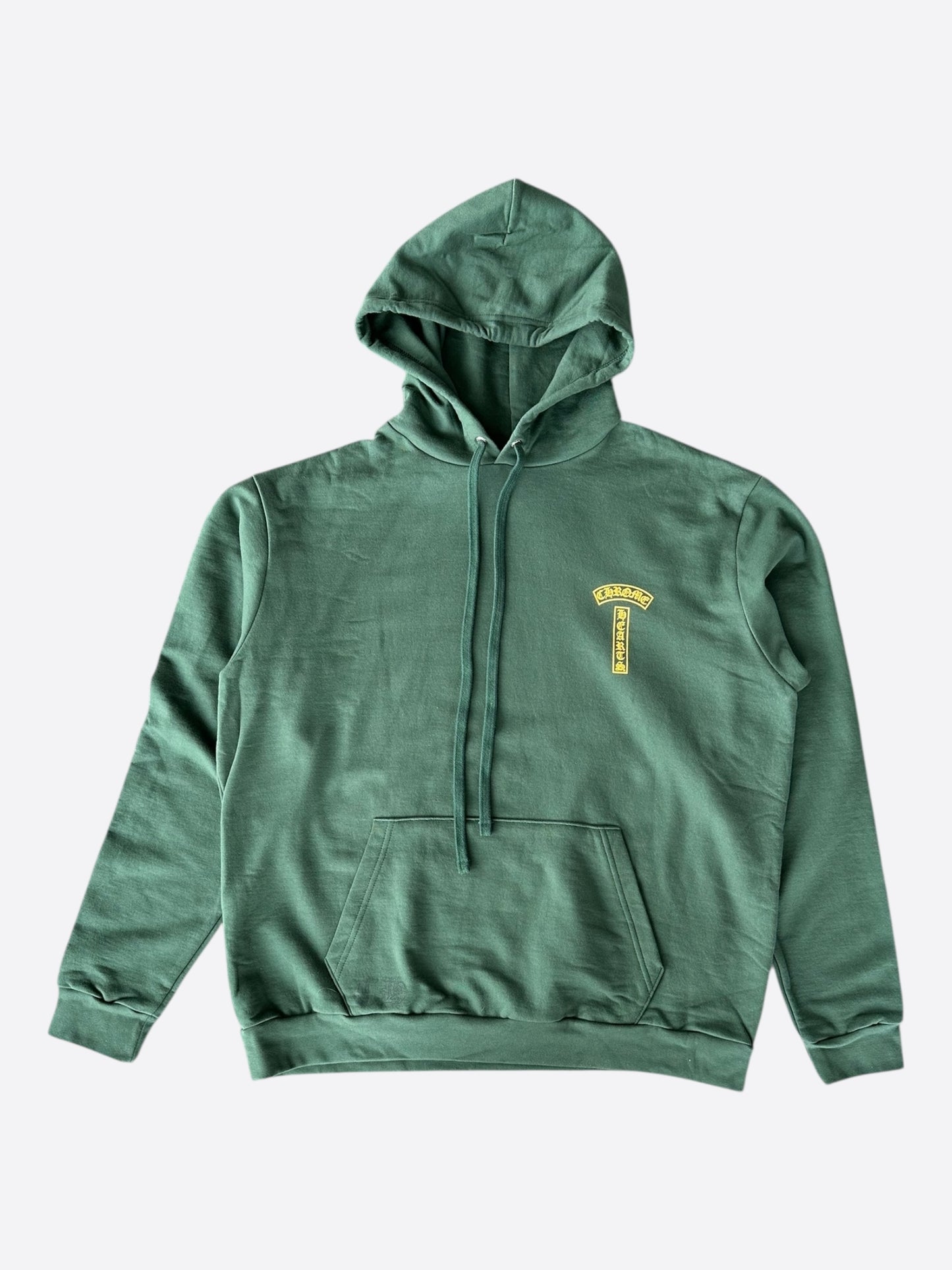 Chrome Hearts Green & Yellow T-Bar Logo Hoodie