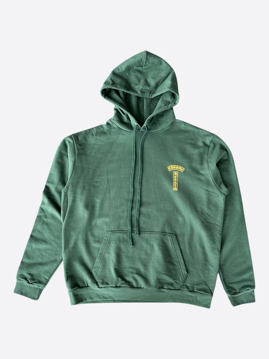 Chrome Hearts Green & Yellow T-Bar Logo Hoodie