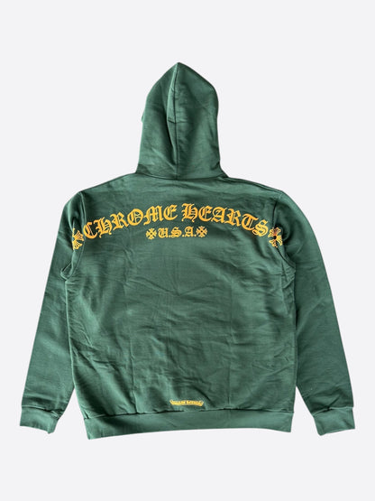 Chrome Hearts Green & Yellow T-Bar Logo Hoodie