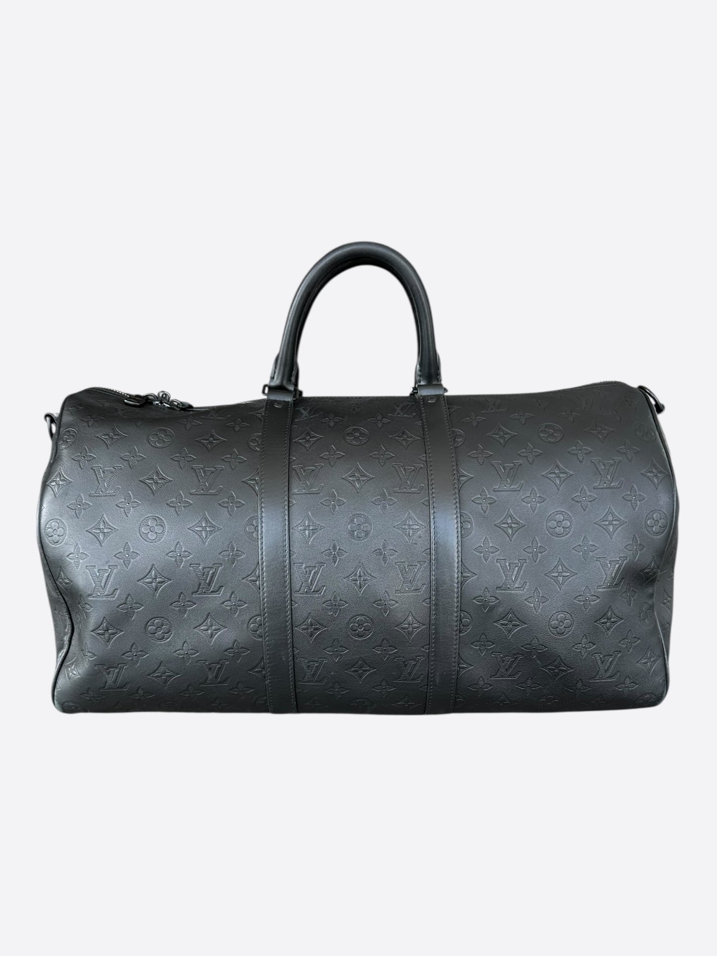 Louis Vuitton Black Monogram Shadow Keepall 50