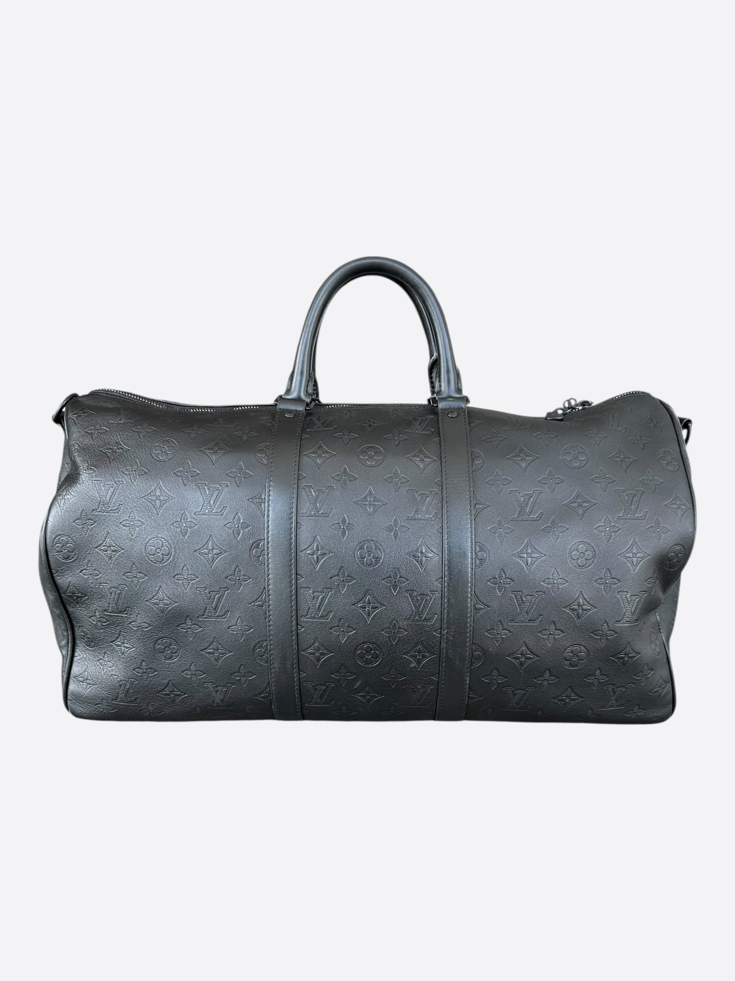 Louis Vuitton Black Monogram Shadow Keepall 50