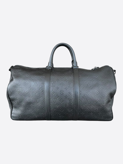 Louis Vuitton Black Monogram Shadow Keepall 50