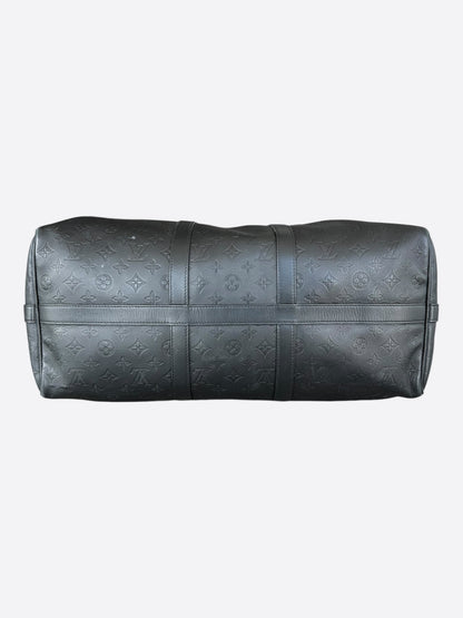 Louis Vuitton Black Monogram Shadow Keepall 50