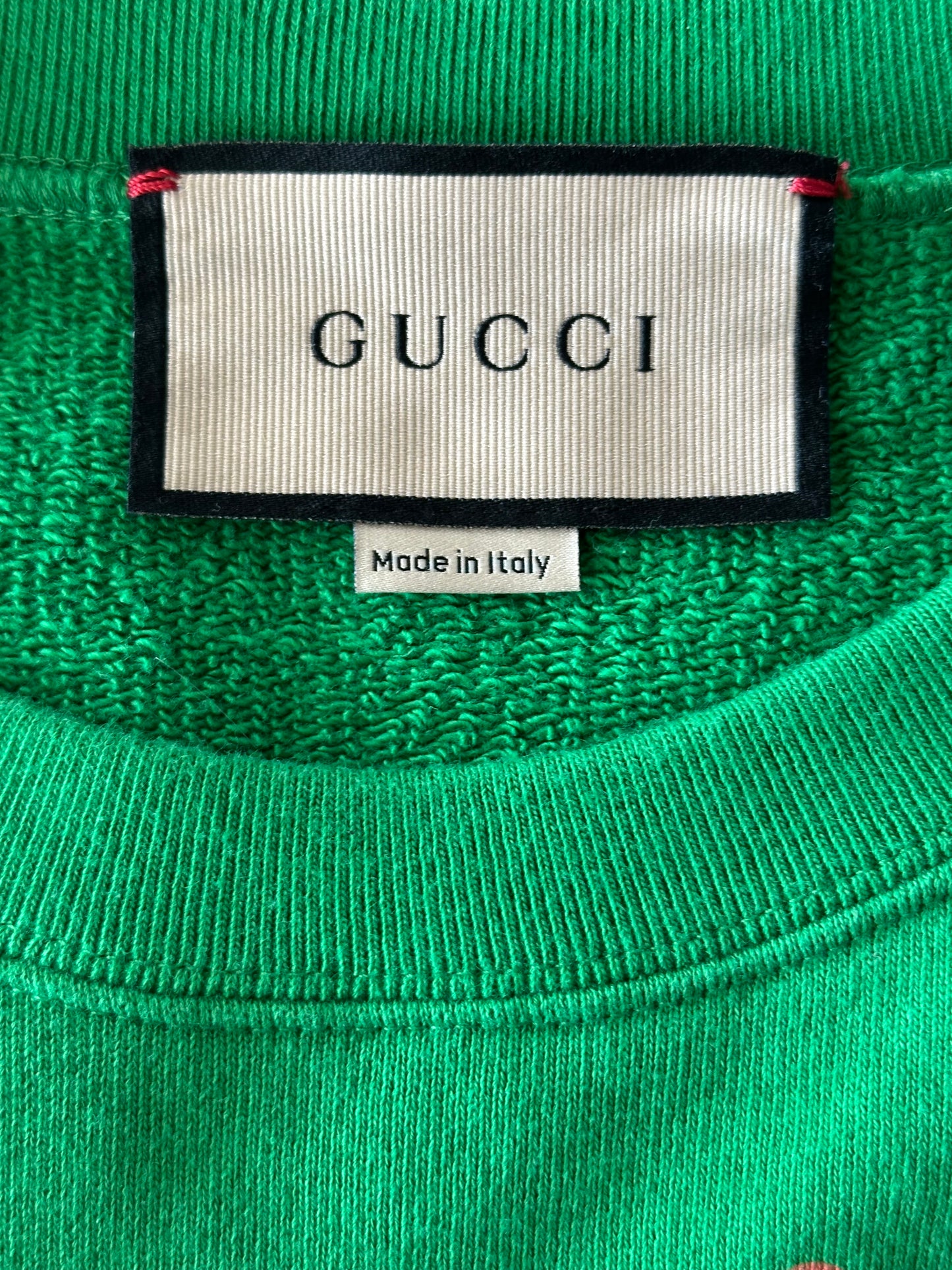 Gucci Green & White Squirrel Logo Sweater