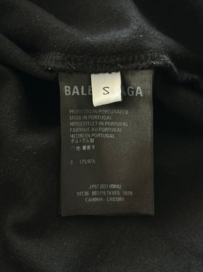 Balenciaga Black & White Waterfall Logo T-Shirt
