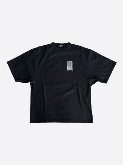 Balenciaga Black & White Waterfall Logo T-Shirt