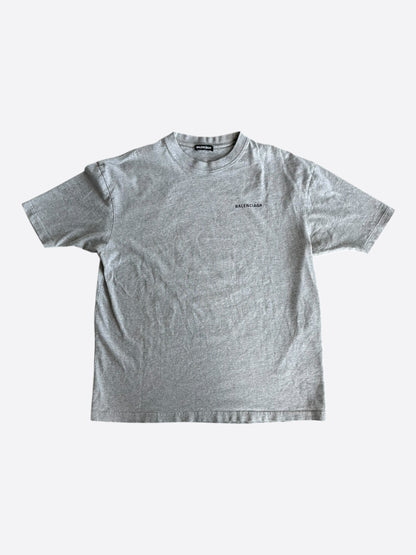 Balenciaga Grey & Black Logo T-Shirt