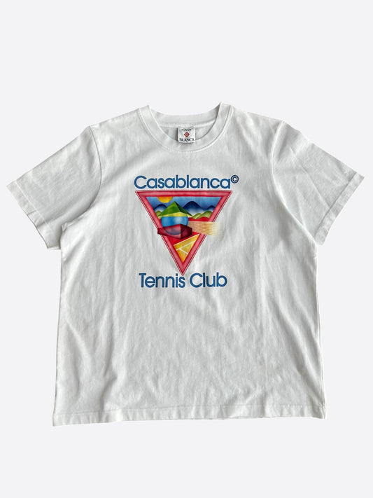 Casablanca White & Multicolor Tennis Club Logo T-Shirt