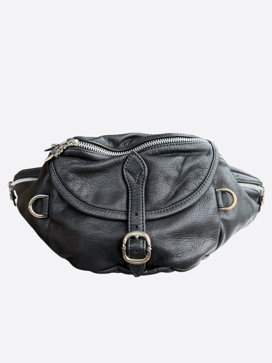 Chrome Hearts Black Leather Snat Pack