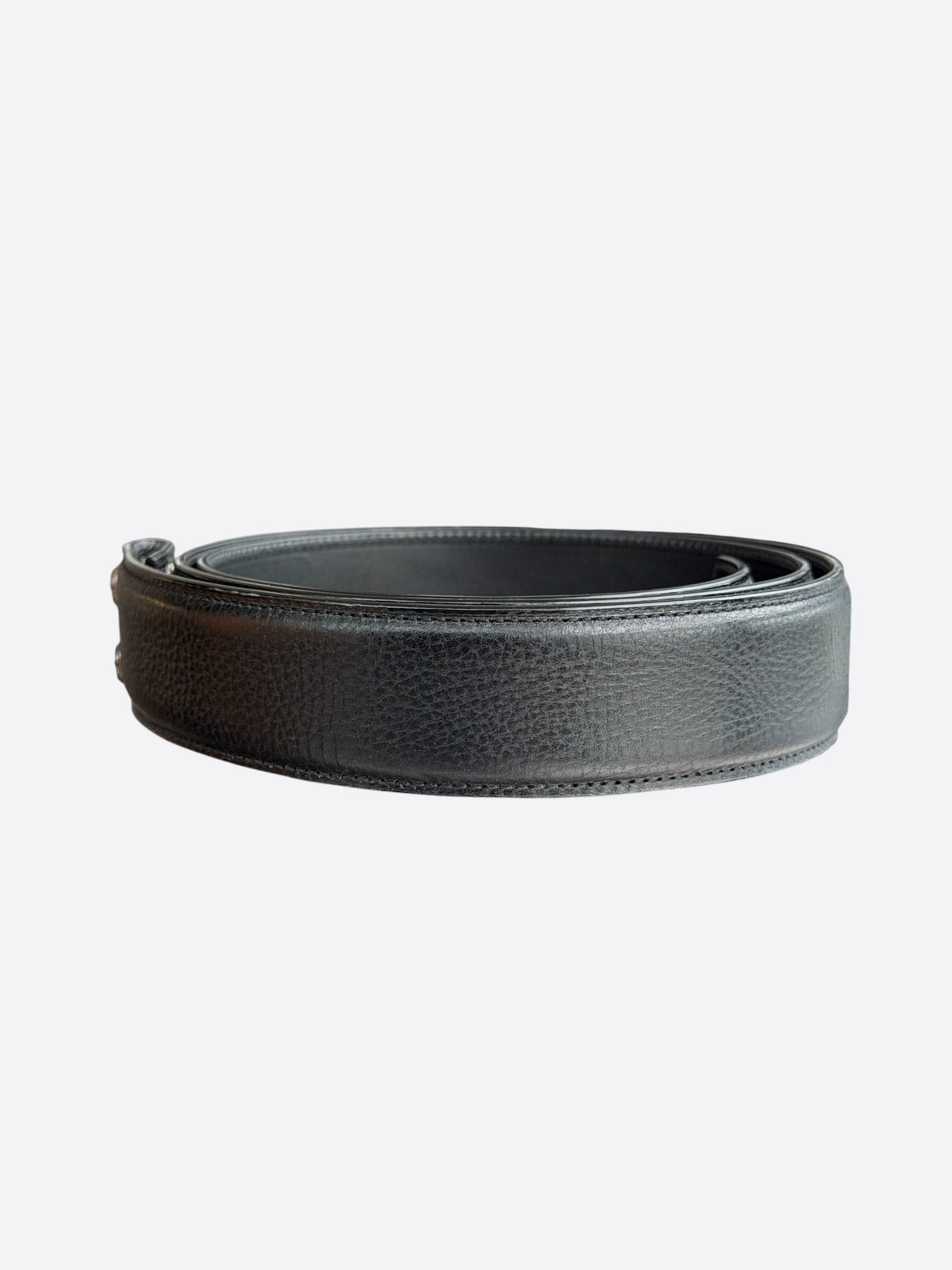 Chrome Hearts Black Leather Belt