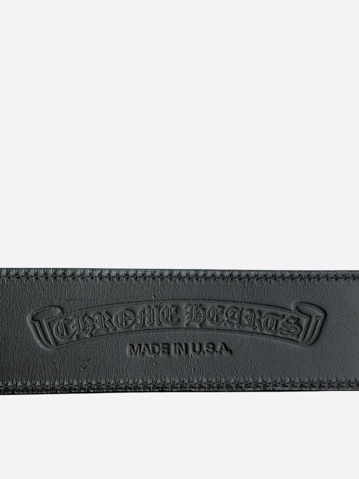 Chrome Hearts Black Leather Belt