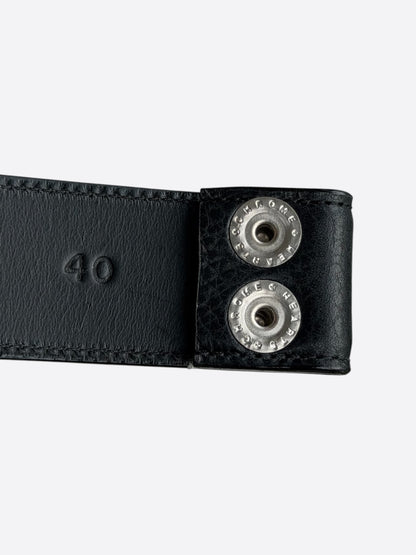 Chrome Hearts Black Leather Belt
