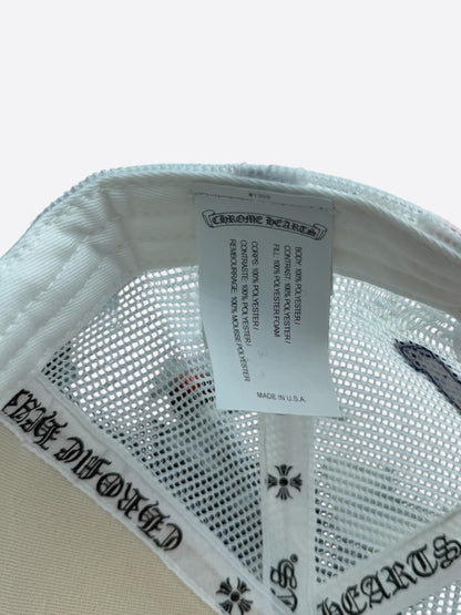 Chrome Hearts Red, Blue & White Triple Cross Trucker Hat