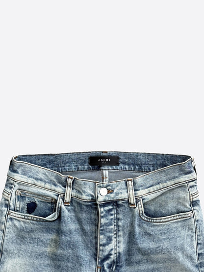 Amiri Clay Indigo & Pink Core Applique Logo Jeans