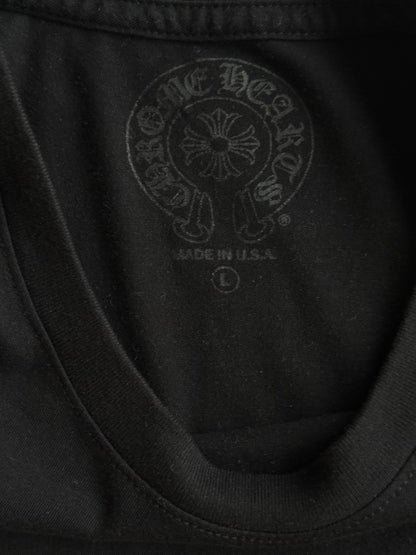 Chrome Hearts Black & White Aspen Horseshoe Logo T-Shirt