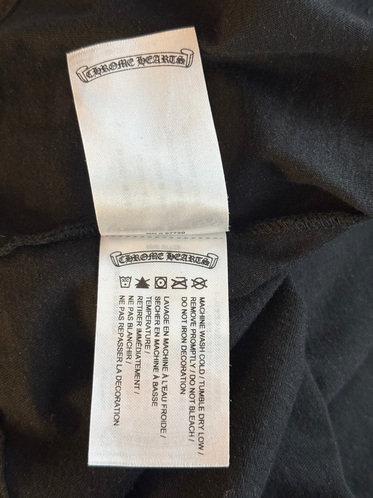 Chrome Hearts Black & White Aspen Horseshoe Logo T-Shirt
