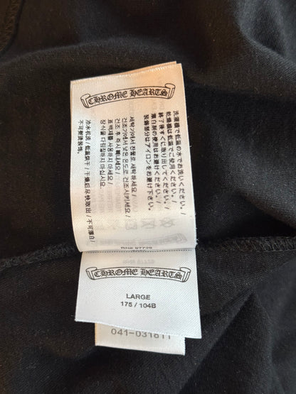 Chrome Hearts Black & White Aspen Horseshoe Logo T-Shirt
