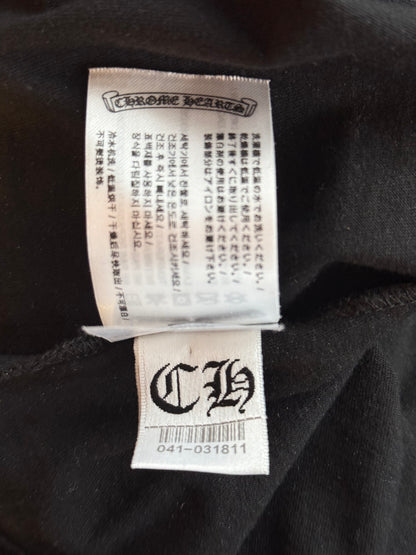Chrome Hearts Black & White Aspen Horseshoe Logo T-Shirt