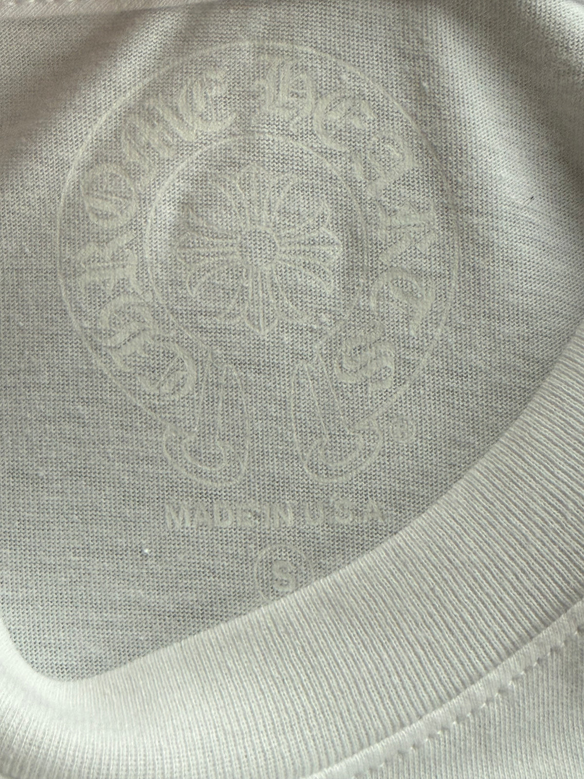 Chrome Hearts White & Black Miami Horseshoe Logo T-Shirt