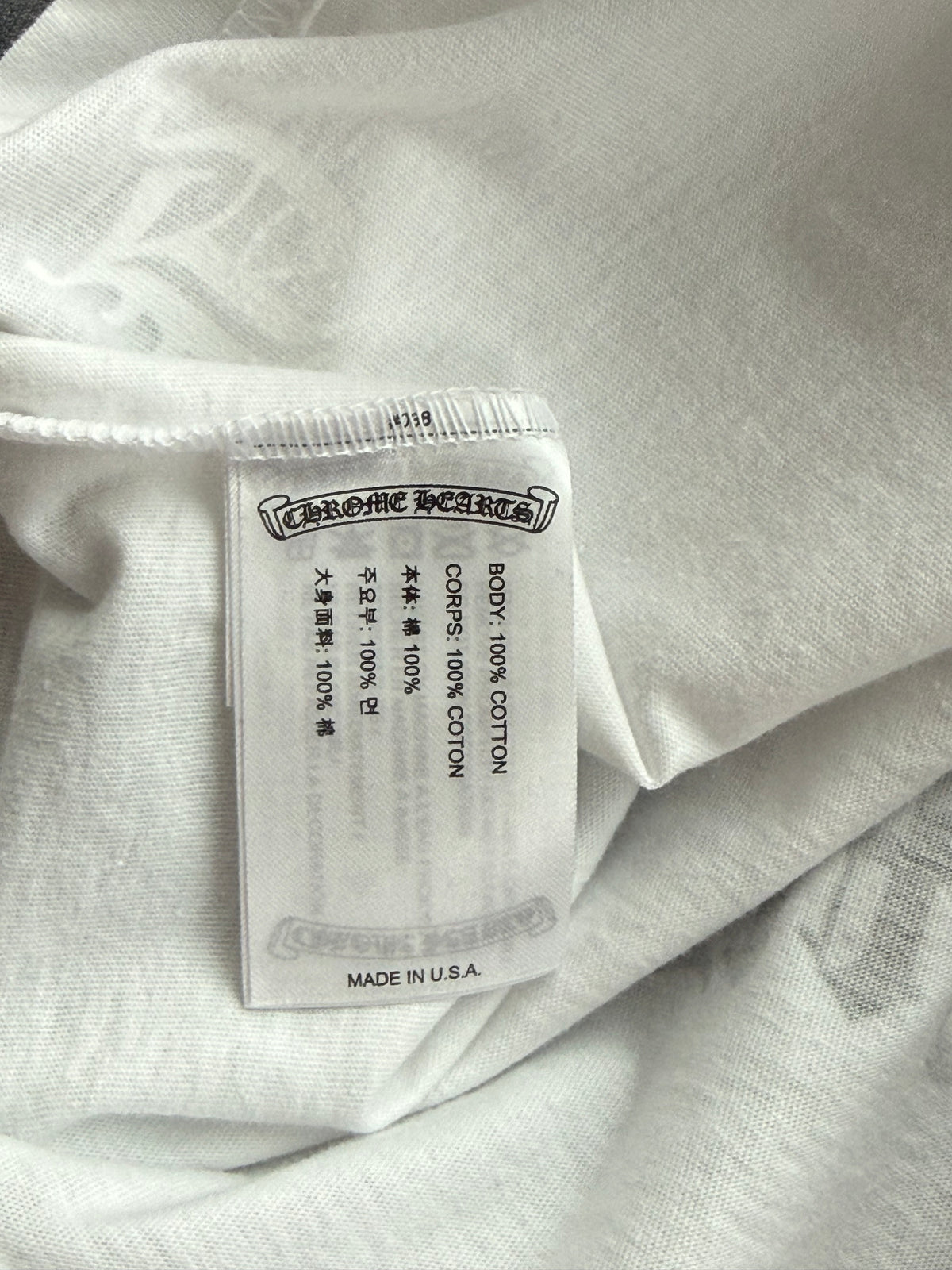 Chrome Hearts White & Black Miami Horseshoe Logo T-Shirt