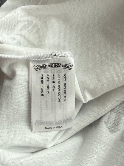 Chrome Hearts White & Black Miami Horseshoe Logo T-Shirt