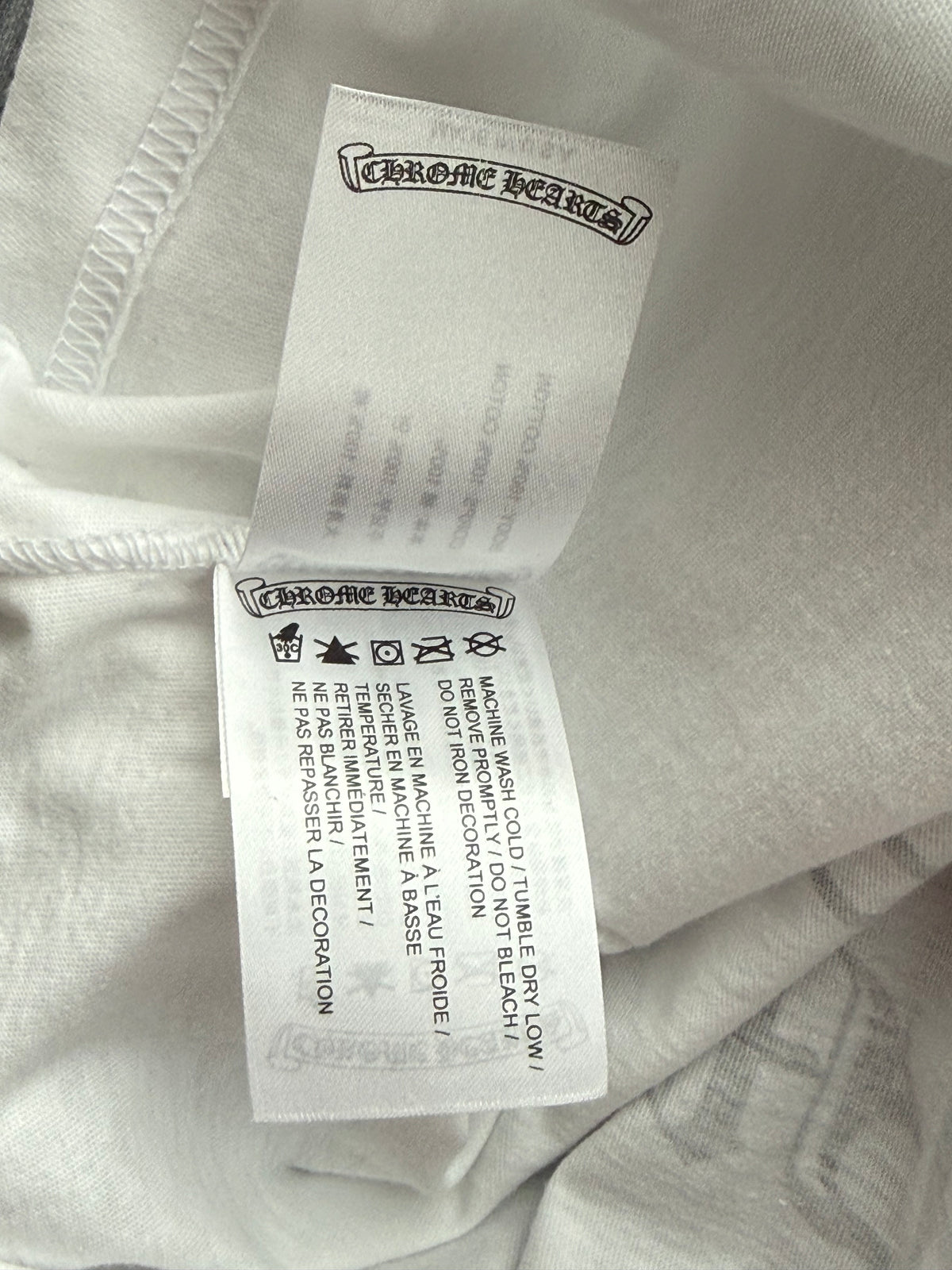 Chrome Hearts White & Black Miami Horseshoe Logo T-Shirt