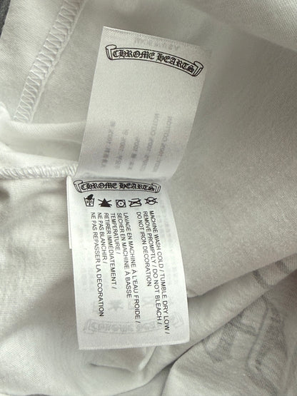 Chrome Hearts White & Black Miami Horseshoe Logo T-Shirt