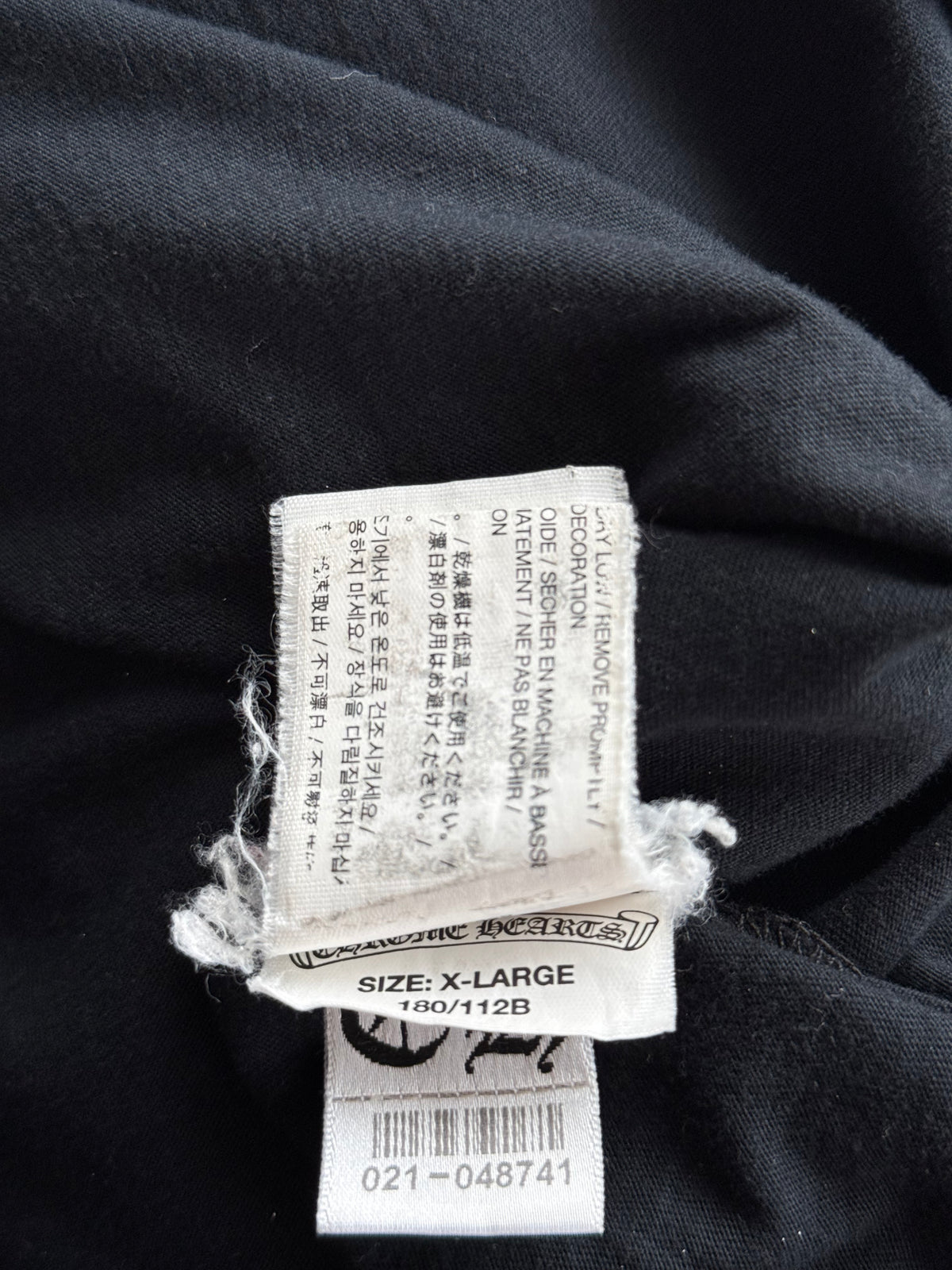 Chrome Hearts Black & White Korea Horseshoe Logo T-Shirt