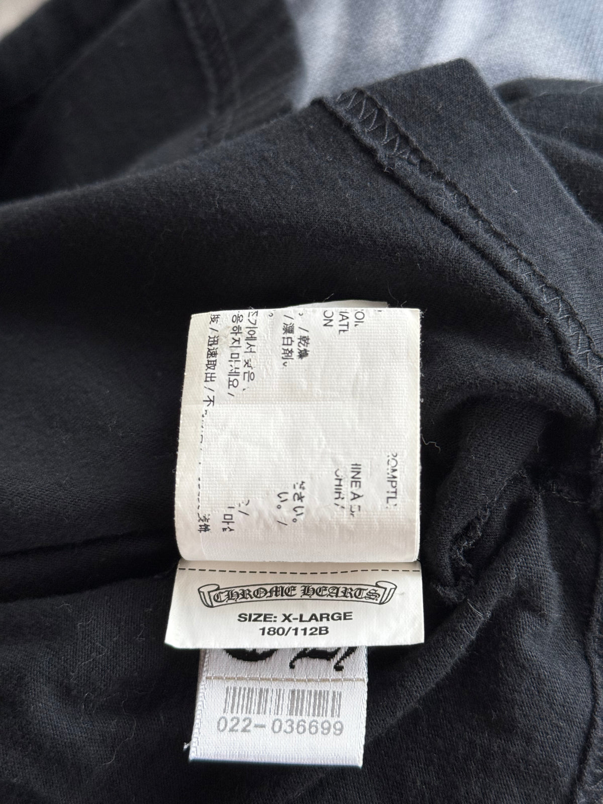 Chrome Hearts Black & White Seoul Horseshoe Logo T-Shirt