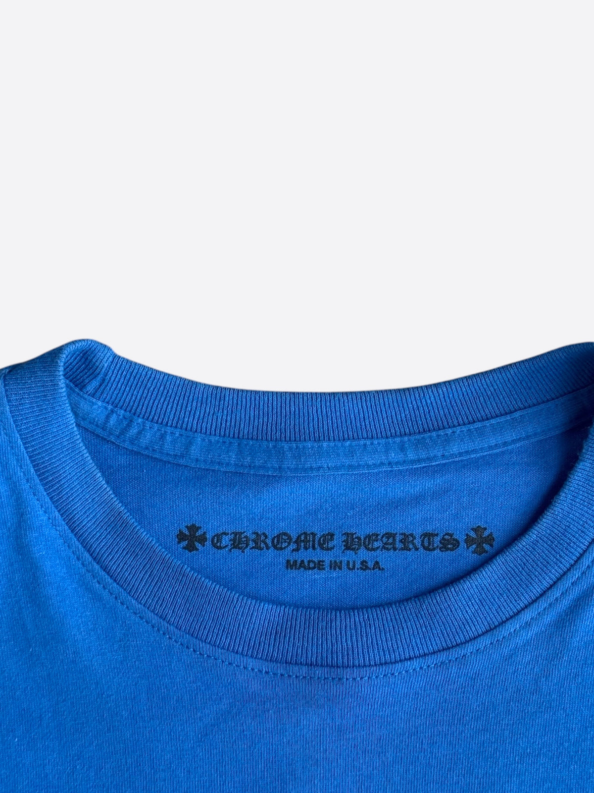 Chrome Hearts Blue & Purple Scroll Logo T-Shirt