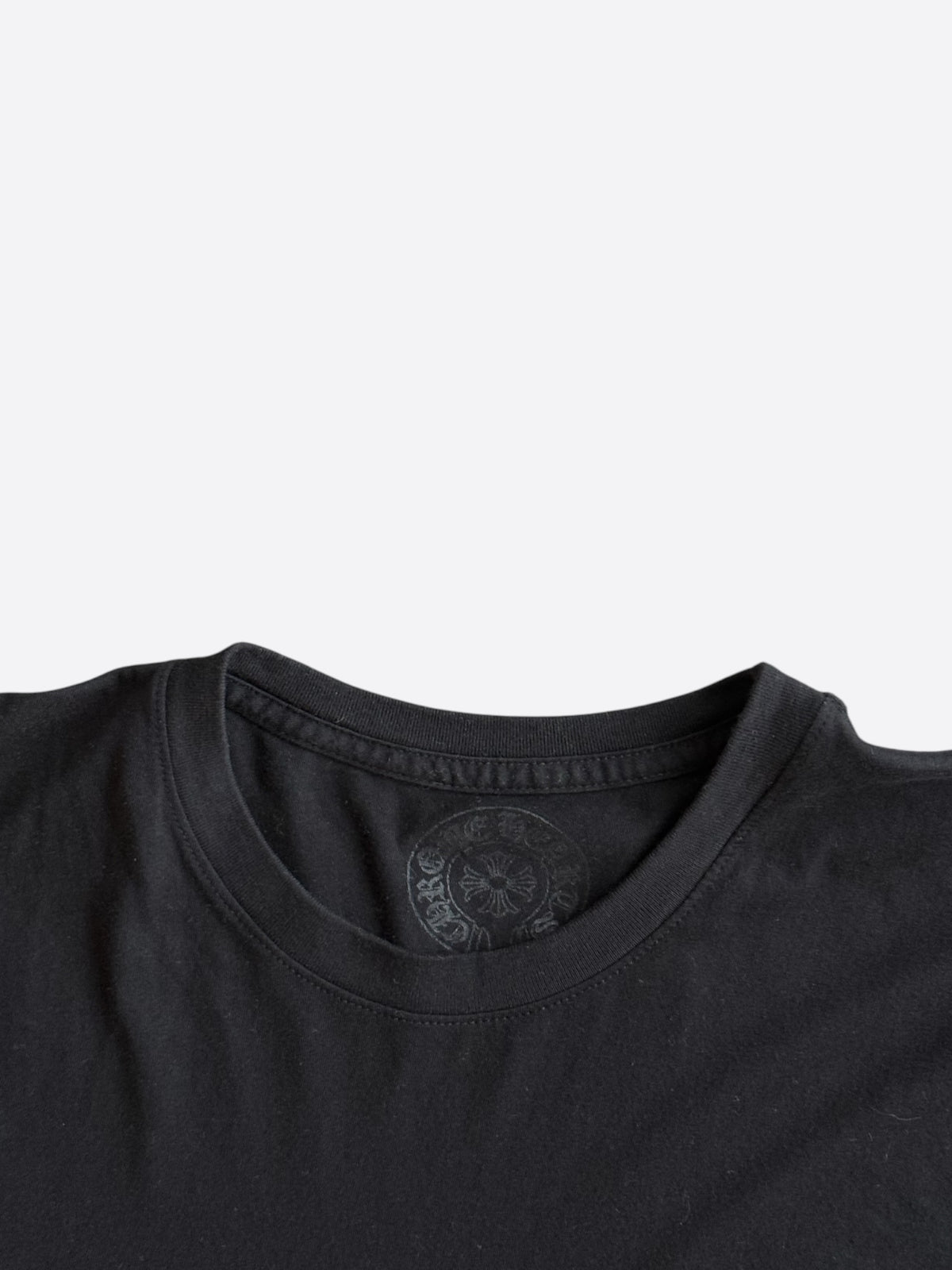 Chrome Hearts Black & White Aspen Horseshoe Logo T-Shirt