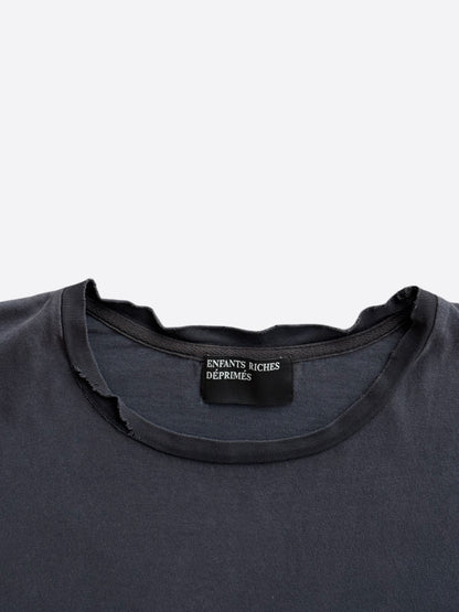 Enfants Riches Deprimes Black & White Distressed Logo T-Shirt