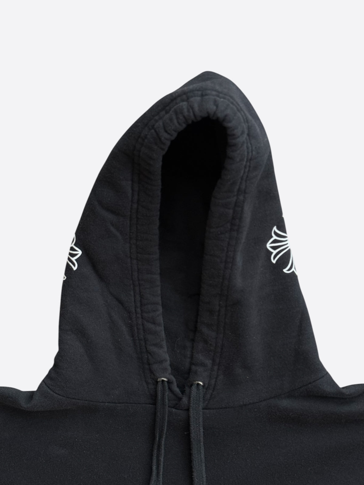 Chrome Hearts Drake Black & White Certified Horseshoe Logo Hoodie