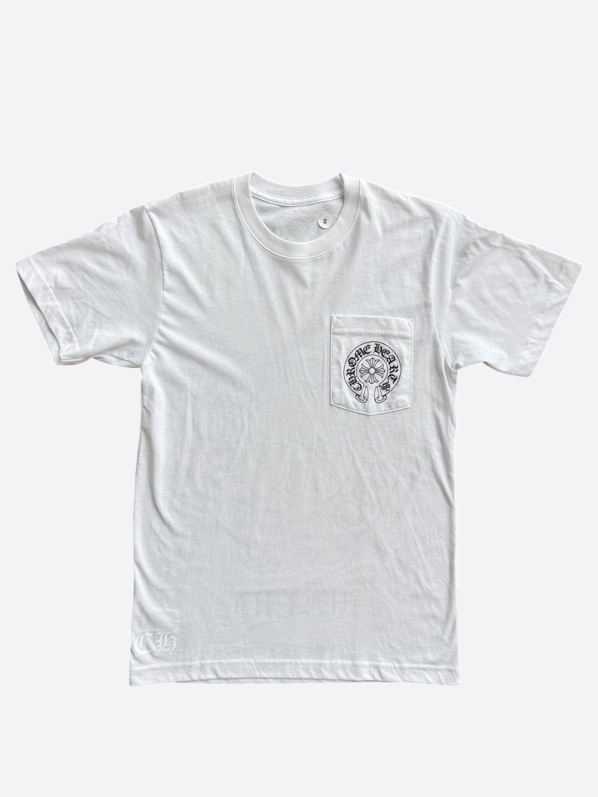 Chrome Hearts White & Black Miami Horseshoe Logo T-Shirt
