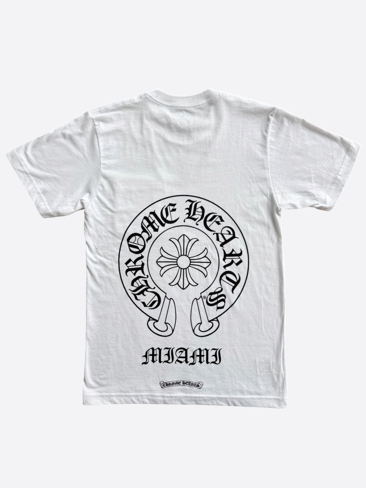 Chrome Hearts White & Black Miami Horseshoe Logo T-Shirt