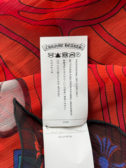 Chrome Hearts Mapplethorpe Red & Multicolor Graphic Silk Scarf