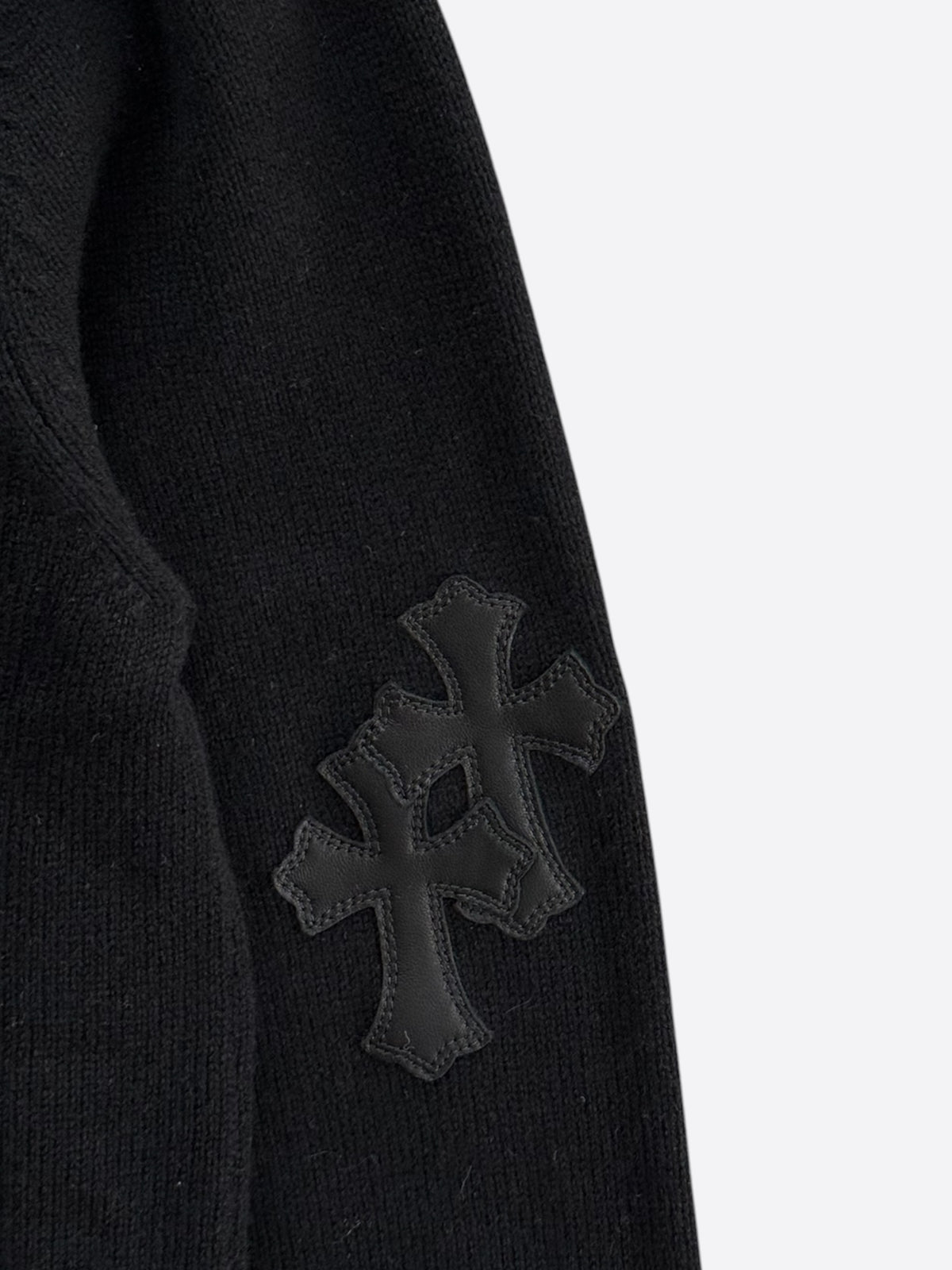 Chrome Hearts Black Cross Patch Cashmere Hoodie