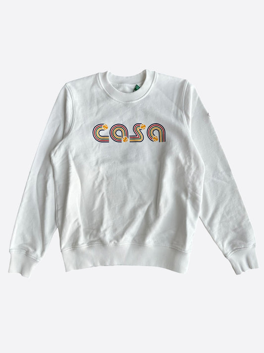 Casablanca White & Multicolor Tennis Logo Sweater