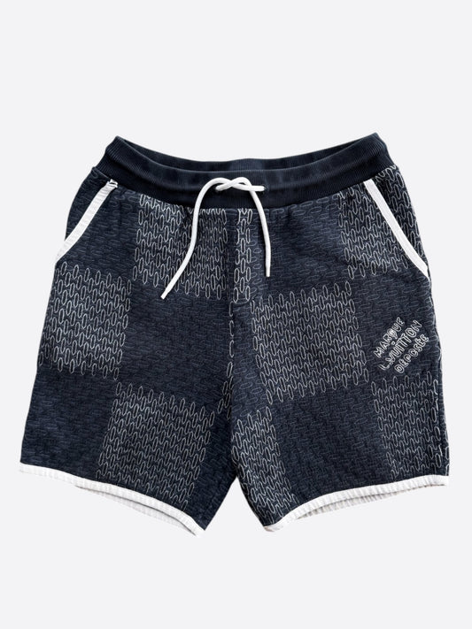 Louis Vuitton Navy & White Damier Shorts