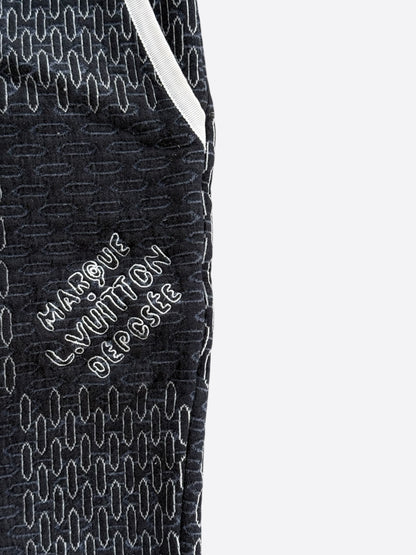 Louis Vuitton Navy & White Damier Shorts