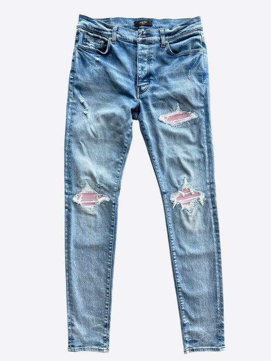 Amiri Clay Indigo & Pink Patch MX1 Jeans