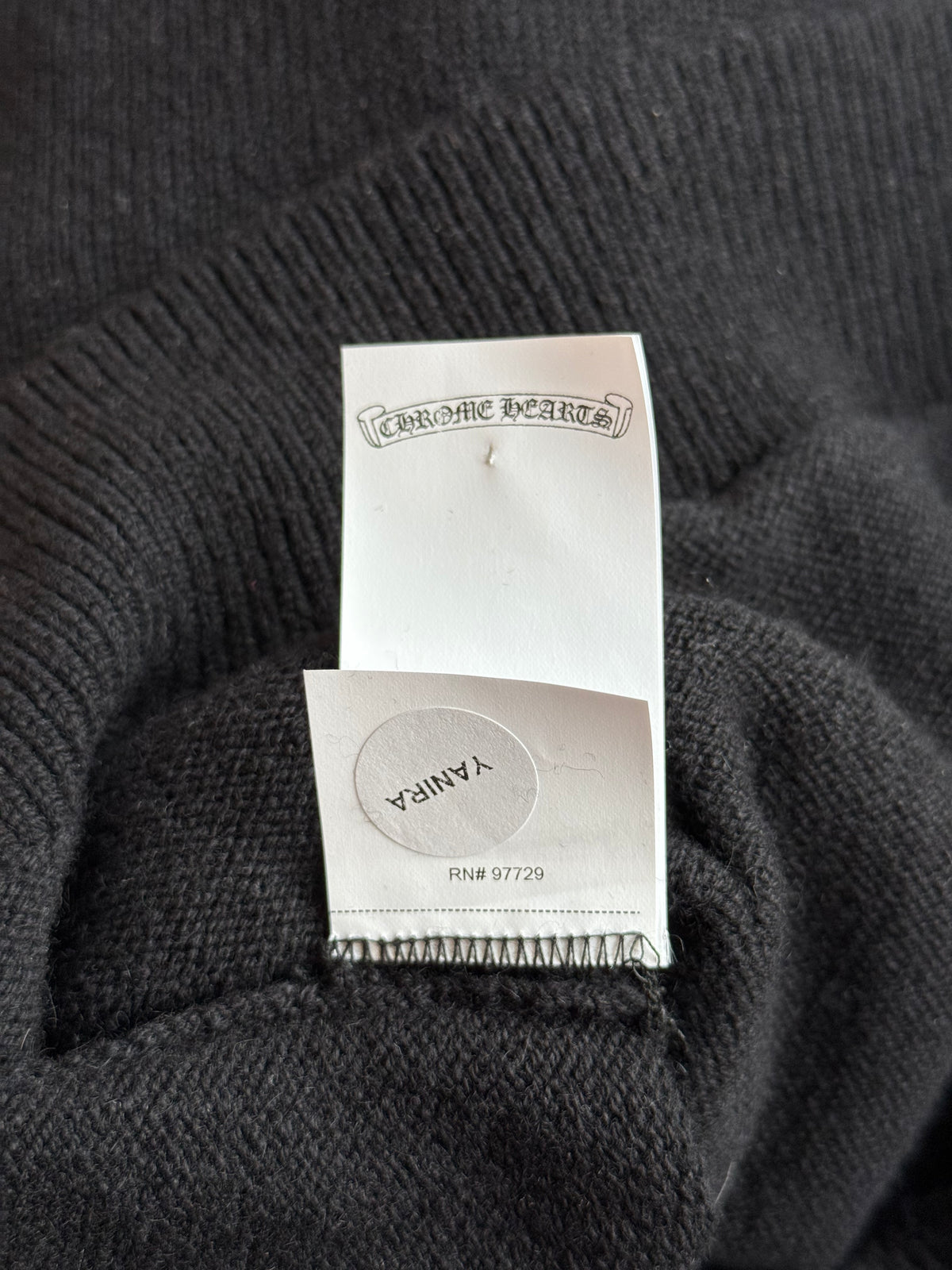 Chrome Hearts Black Cross Patch Cashmere Hoodie