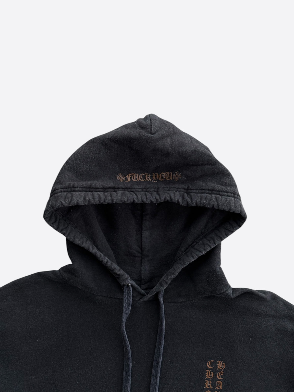 Chrome Hearts Black & Bronze Script Logo Hoodie