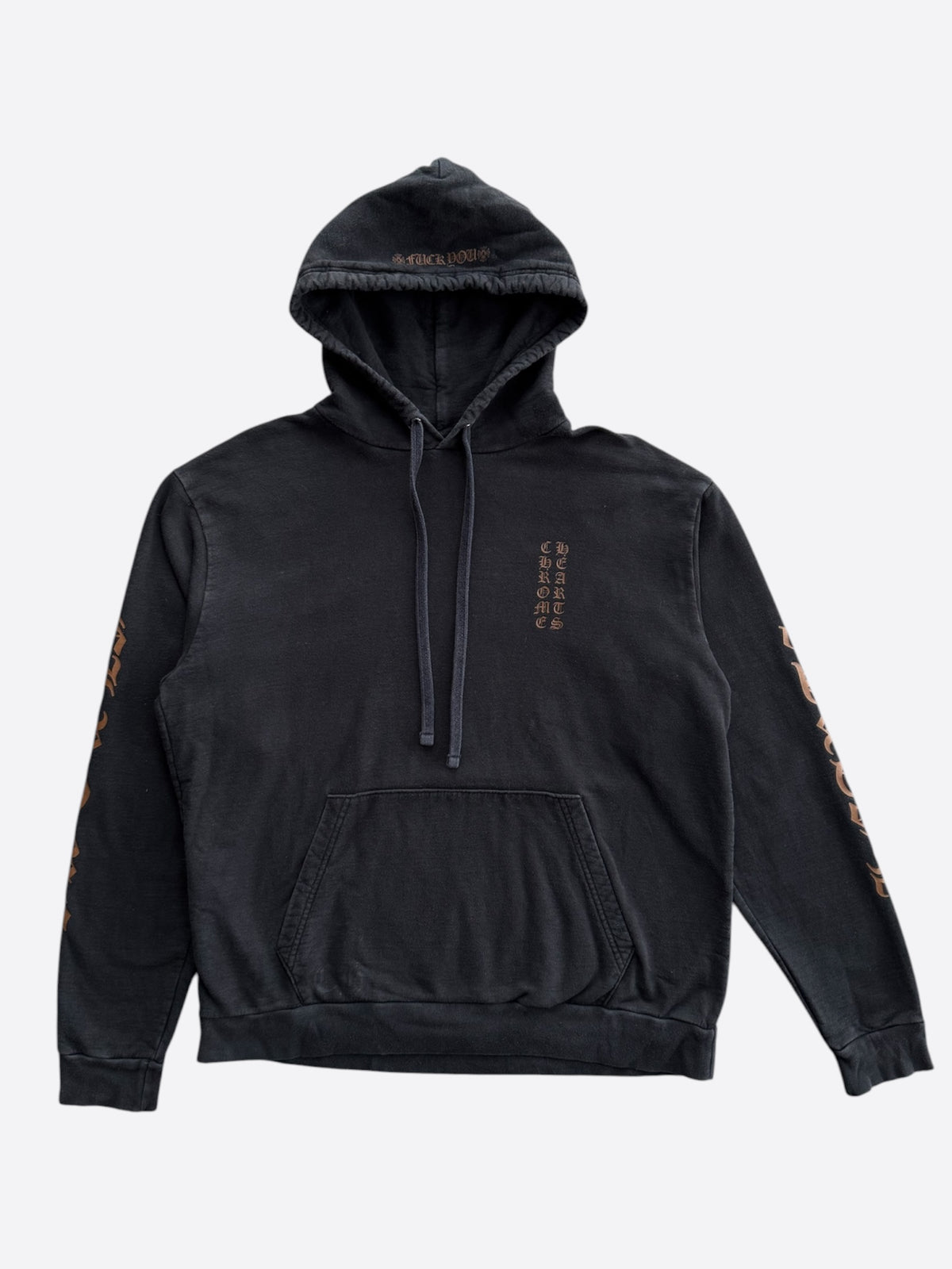 Chrome Hearts Black & Bronze Script Logo Hoodie
