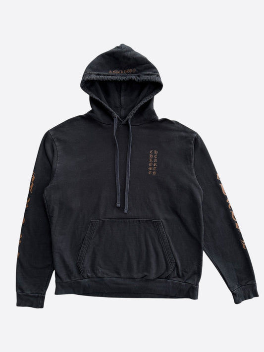 Chrome Hearts Black & Bronze Script Logo Hoodie