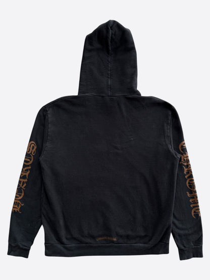 Chrome Hearts Black & Bronze Script Logo Hoodie
