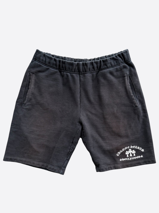 Chrome Hearts Black & White Triple Cross Embroidered Shorts
