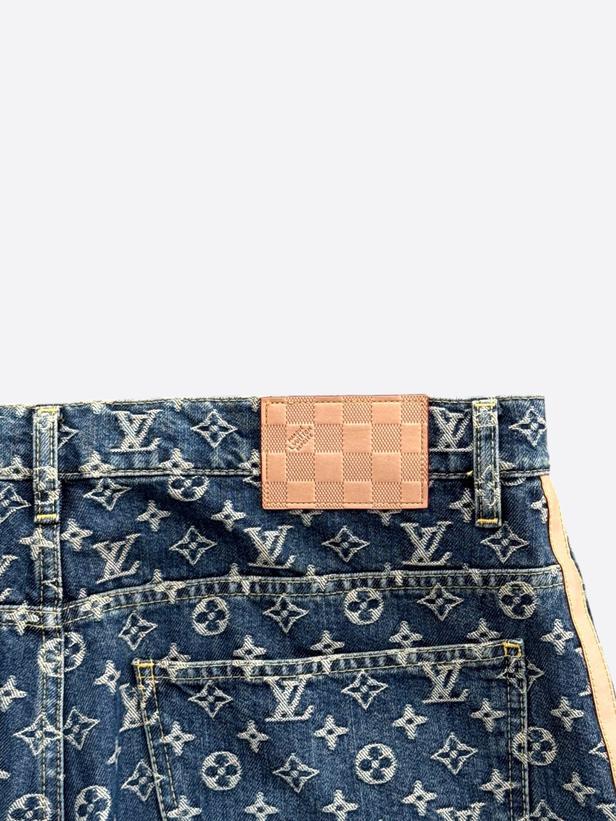 Louis Vuitton Blue & White Monogram Denim Jeans